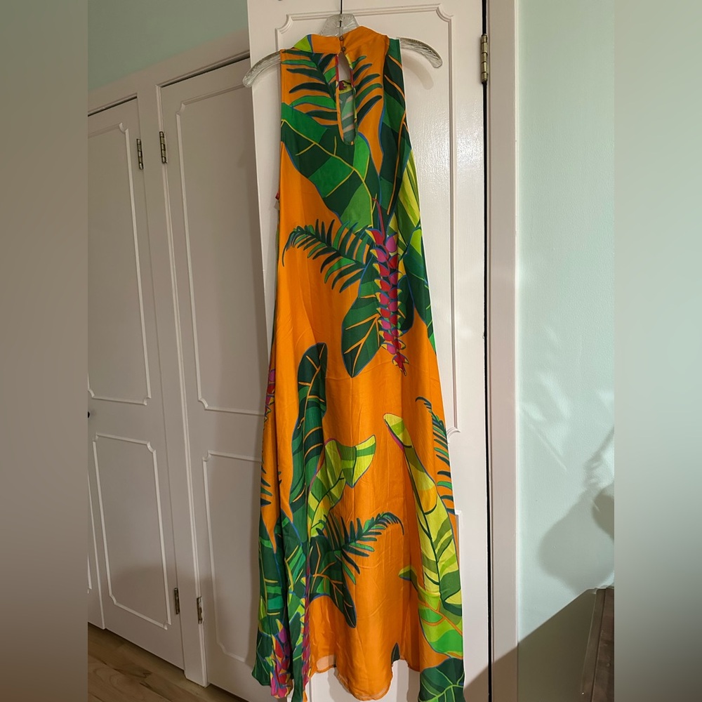 Anthropologie Farm Rio Colorful Tropical Dress Size L - Picture 3 of 5